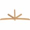 Ekena Millwork Alberta Smooth Timber Gable Bracket, Western Red Cedar, 96"W x 48"H x 3 1/2"D x 3 1/2"F, 12/12 Pitch GBW096X48X0404ALB00SWR - alternate 5
